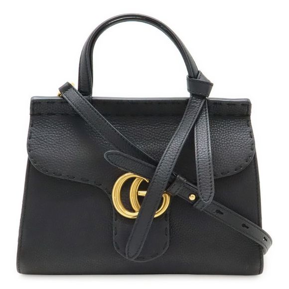 Gucci GG Marmont Small Top Handle Bag Handbag 2WAY Shoulder Bag Crossbody - Picture 1 of 9